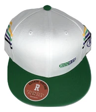 Stall & Dean Mens Rucker Harlem Basketball White Fitted Cap Hat New Pick Size