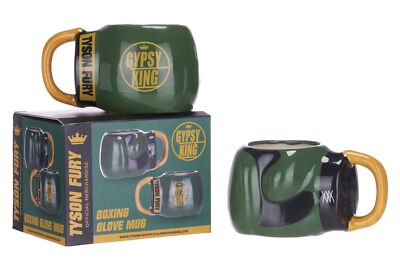 OFFIZIELLER TYSON FURY THE GYPSY KING BOXHANDSCHUH KAFFEETASSE TASSE NEU IN GESCHENKBOX