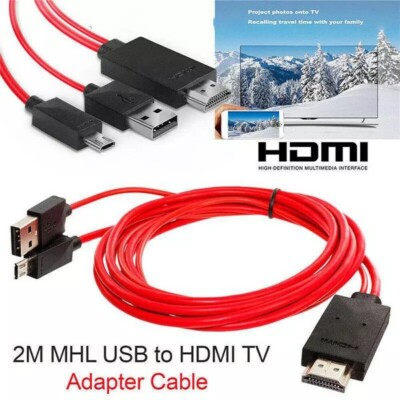 Xiaomi Phone Xiaomi Redmi Note Hdmi Out Micro USB To HDMI 1080P HD TV Cable  Adapter Android Smart For Xiaomi Redmi Note