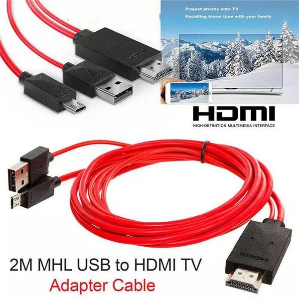 Adaptador de cable Micro USB a HDMI 1080P HD TV para teléfono inteligente