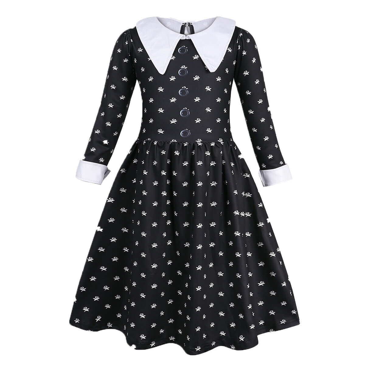 Wednesday Addams Cosplay Wednesday Costume Kids Dress Girls Halloween Outfit