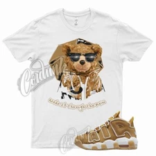 White RAIN T Shirt for J1 Air More Uptempo Wheat Gold Harvest 6 13 Flux 700