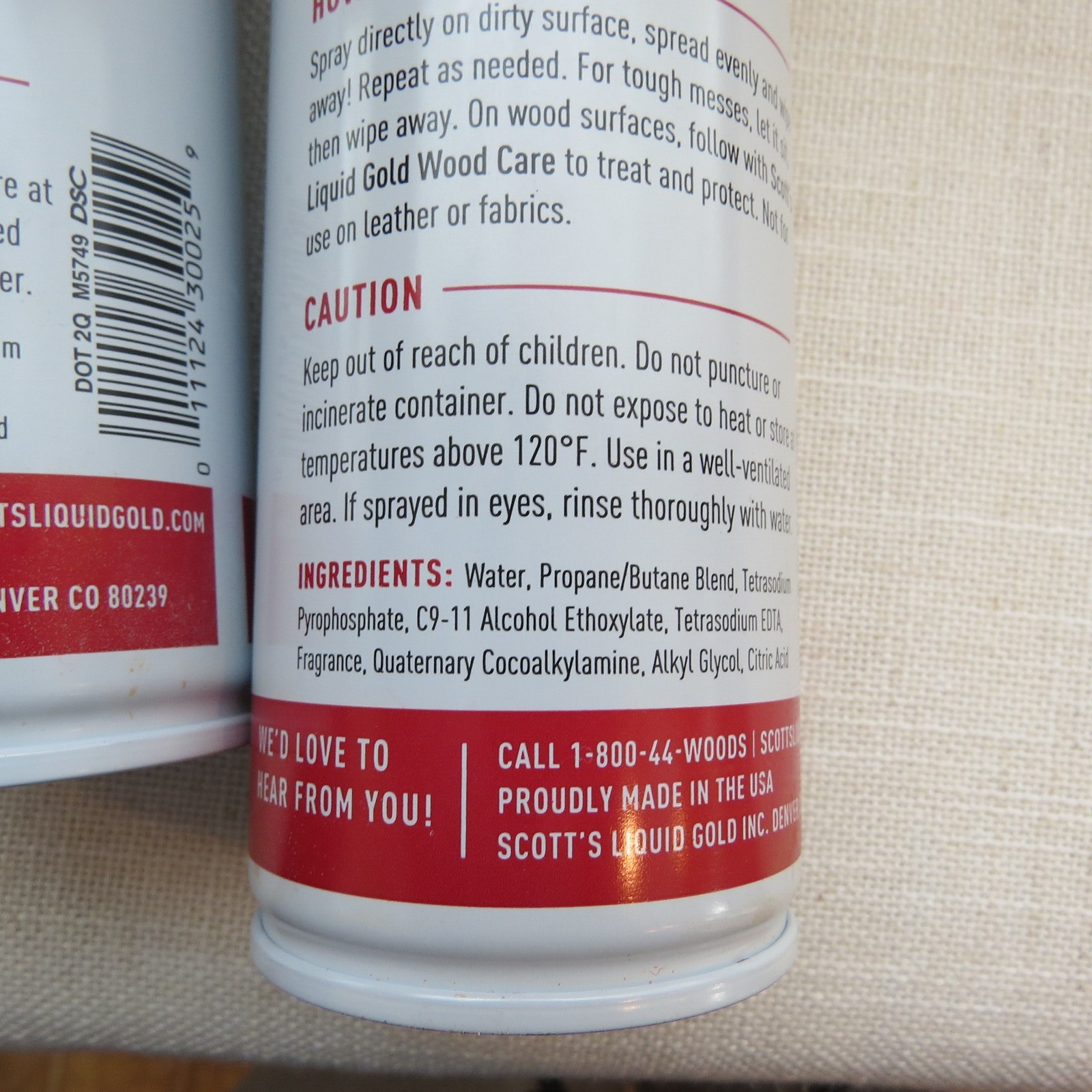 NEW (2) Scott’s Liquid Gold ONE Clean Home Multi Surface Foaming Cleaner 12 Oz