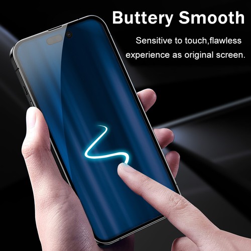 2-Pack For iPhone 14 Pro Max Full Cover Privacy Glass Anti-Spy Screen Protector - Picture 6 of 9