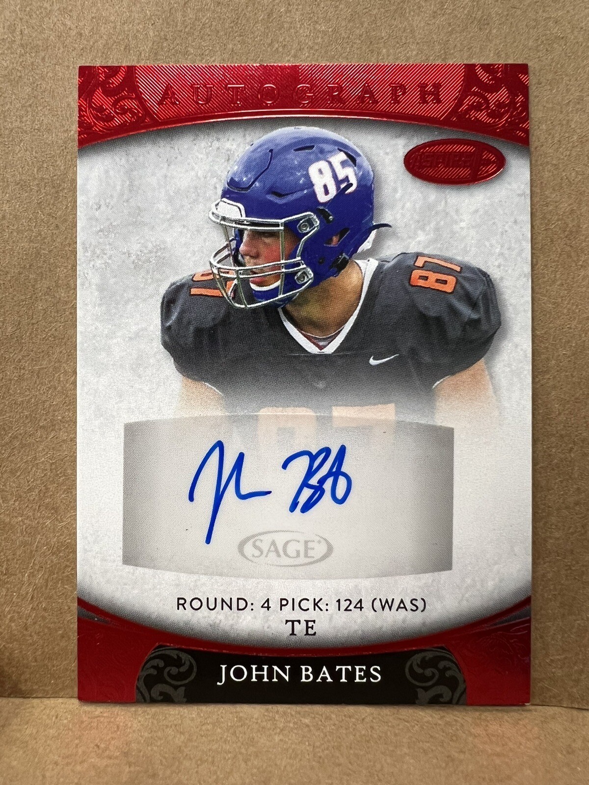 John Bates Sage Aspire Autograph #ASP8 Red
