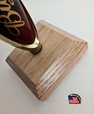 Handmade Tap Handle Display Stand, Solid Red Oak Single, Satin Finish, Rustic