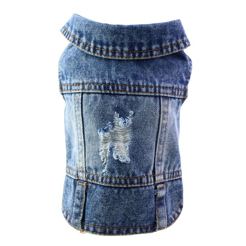 Pet Clothes Dog Jeans Jacket Cool Puppy Denim Dog Shirts for Small Medium Dog...