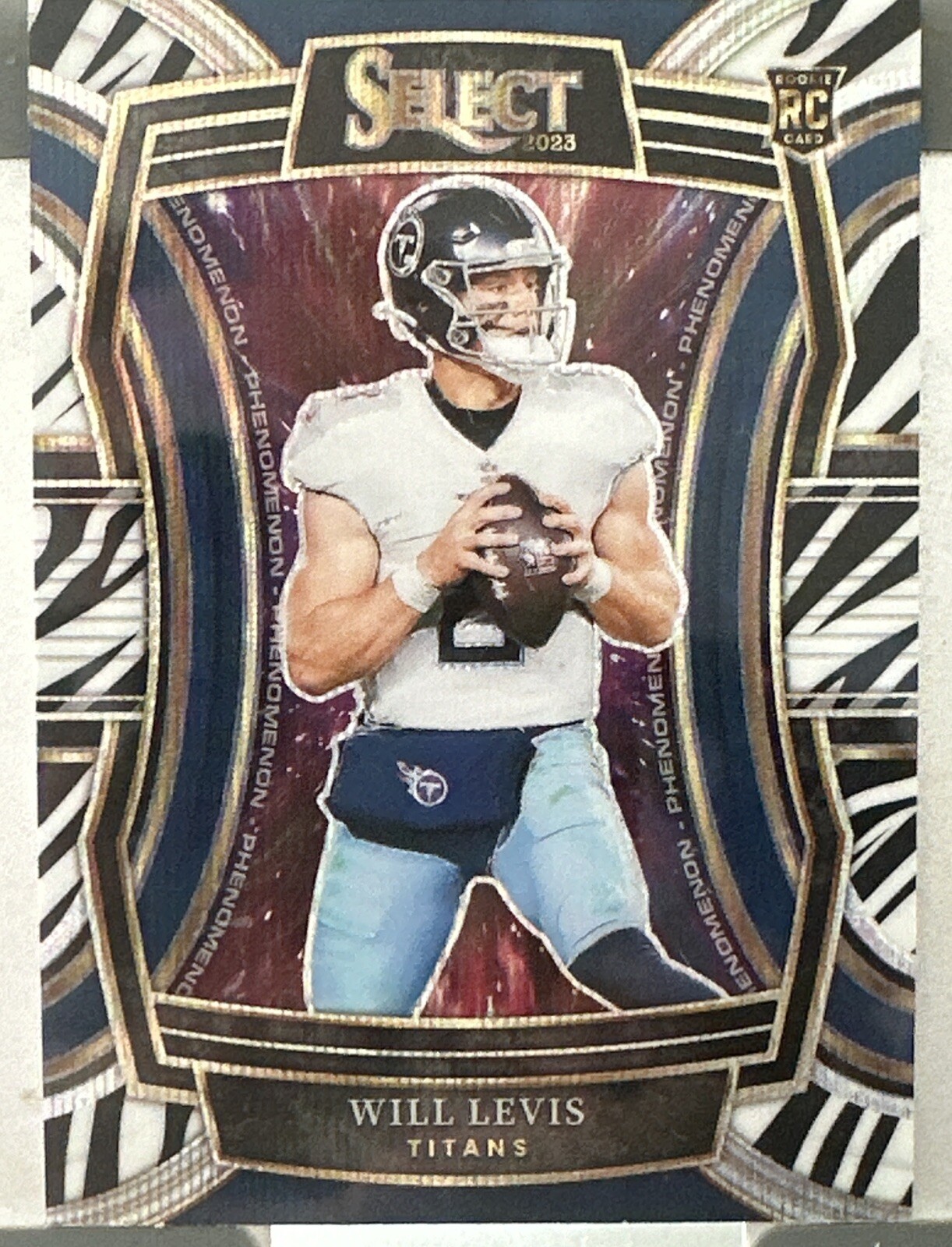 2023 Panini Select WILL LEVIS Rookie Zebra PHENOMENON SSP Titans QB