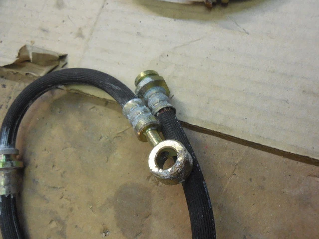 Mangueiras de freio dianteiras esquerda/direita Chevy Spectrum 85-87 (2) 31-111394 G187 - Imagem 4 de 4