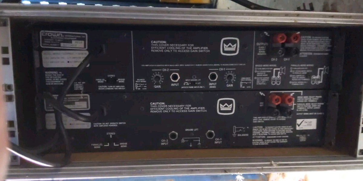 one AMCRON Macro-Tech 1201 Power Amplifier also lower 601