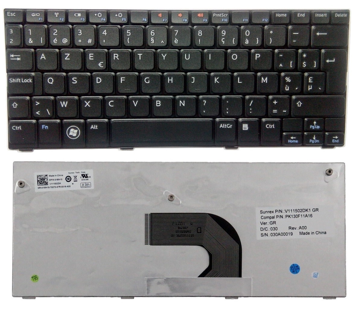 Genuine AZERTY BELGIAN keyboard DELL INSPIRON Mini 1012 1018