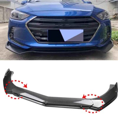 For Hyundai Sonata Carbon Fiber Car Front Bumper Lip Spoiler Splitter Body Kit