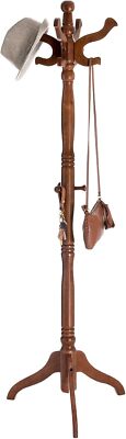 VASAGLE Coat Rack Free Standing with 19.7 x x 68.9 Inches, Dark Walnut 