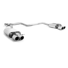 FOX Sportauspuff reli je2x90 gerollt für Seat Leon 5F ST mit Starrer Hinterachse