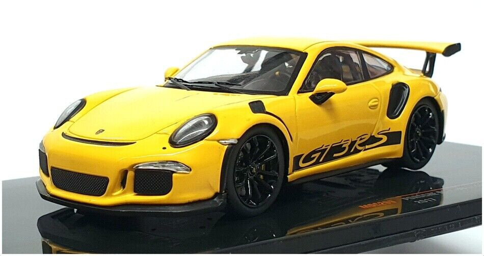 Miniature Porsche 911 (991) Gt3 RS 2017 Yellow 1/43 IXO MOC 299