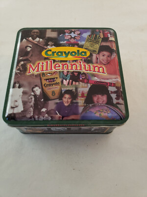 Crayola Millennium metal tin history Binney & Smith 1999 6x6x3