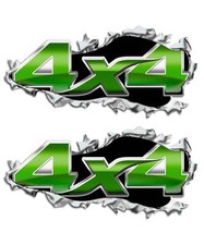 Ripped Metal Truck Decal - Torn 4x4 Sticker Green Hulk Ripped Metal Truck Decal - Torn 4x4 Sticker Green Hulk
