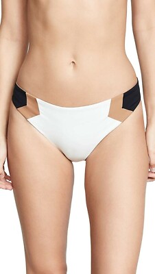 L Space Women's 172418 Ivory Coast Barracuda Reversible Bikini Bottoms Size L