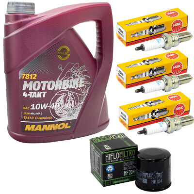 Inspektion Set für Triumph Sprint 955 Daytona Triple Öl 4L Ölfilter Zündkerzen
