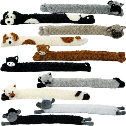 Novelty Draught Excluder Dog Cat Design Fabric Fleece Draft Door Stopper Cushion - Picture 1 of 83