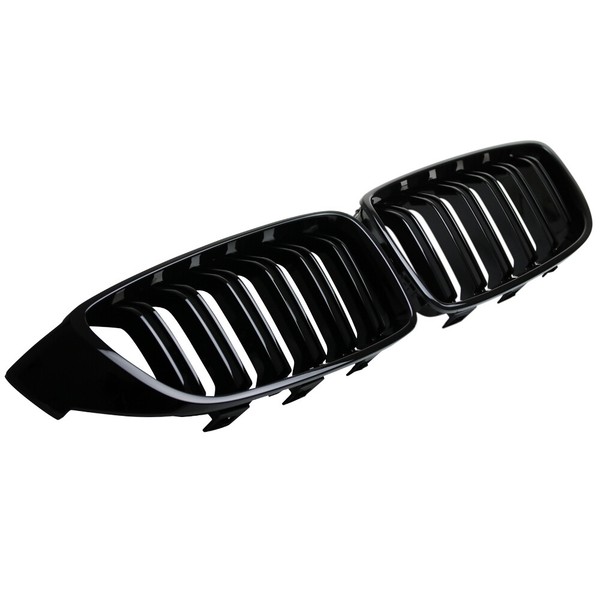 Nieren KüHlergrill Grill FüR BMW F32 F33 F36 F82 F83 Schwarz Glanz Doppelsteg-image