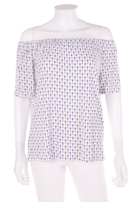 Street One Shortsleeve-Shirt Carmen Geometric Pattern D 40 white