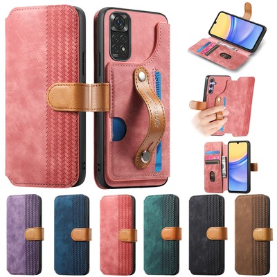Klapphülle Flip Case Leder Schutzhülle Tasche für Redmi Note 13 12 11 10 9 8 Pro