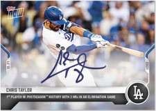 Topps NOW 2021 Card #1001A Chris Taylor On-Card Auto 19/99