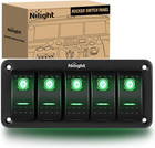 <!--F#f_0-->Nilight 5 Gang Rocker Switch Panel 12V Toggle Dash 5 Pin On/Off Pre-Wired Rocker<!--F/-->