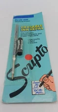 Vintage Scripto Erasable Ink Refill Blue  Ink Fine Point with Erasers NOS