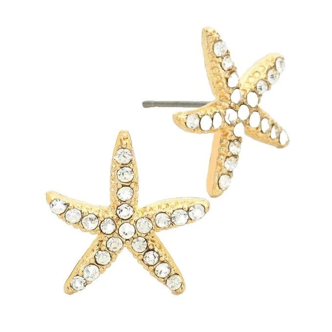 Rodio plateado Pendientes de Moda de Playa