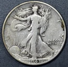 1943-S 50C WALKING LIBERTY SILVER HALF DOLLAR KM# 142 Circulated A6346