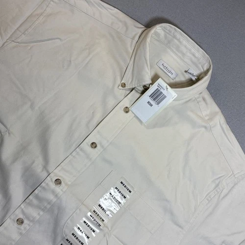 Van Heusen Mens Short Sleeve Button Down Shirt Med ULTRASOFT Hight Thread Count - product listing photo