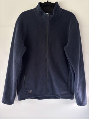 Helly Hansen Workwear Jacket Mens Large Blue Fleece Full Zip Outdoor Gorpcore