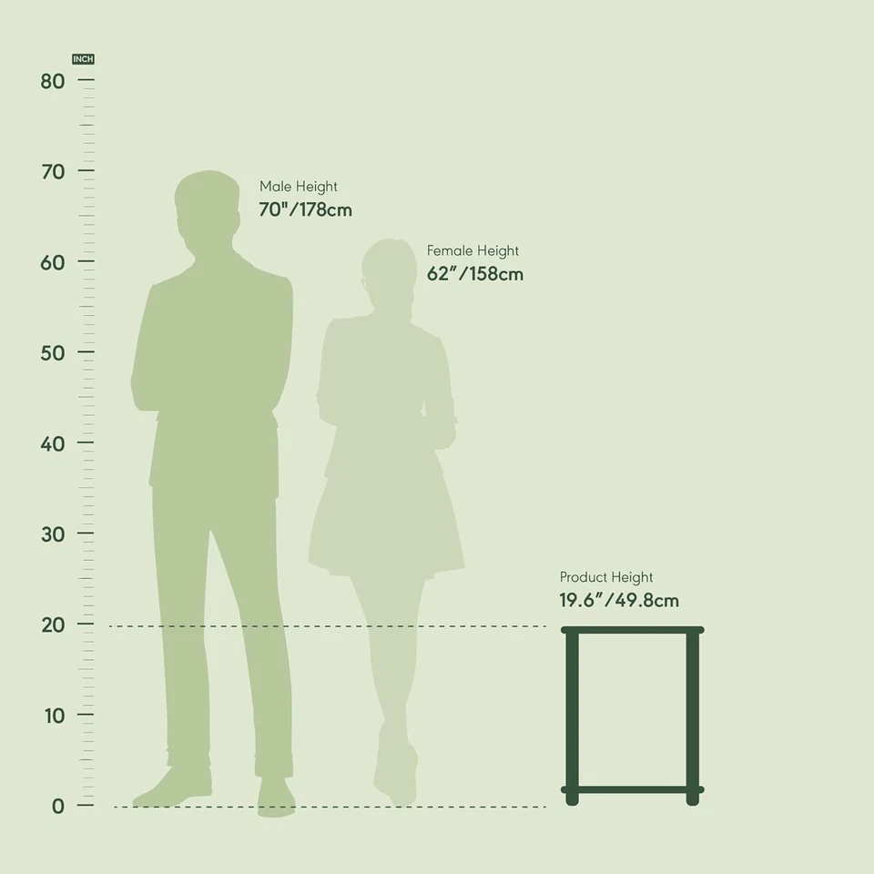 Furinno Simplistic Set of 2 2-Pack, Plastic Pole 15.6 x 15.6, Espresso/Black  - Image 3 of 4