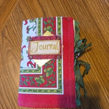 Christmas Junk Journal Fabric Cover 48 Pages