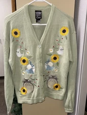 Her Universe Studio Ghibli My Neighbor Totoro Cardigan Sweater Med Embroidered