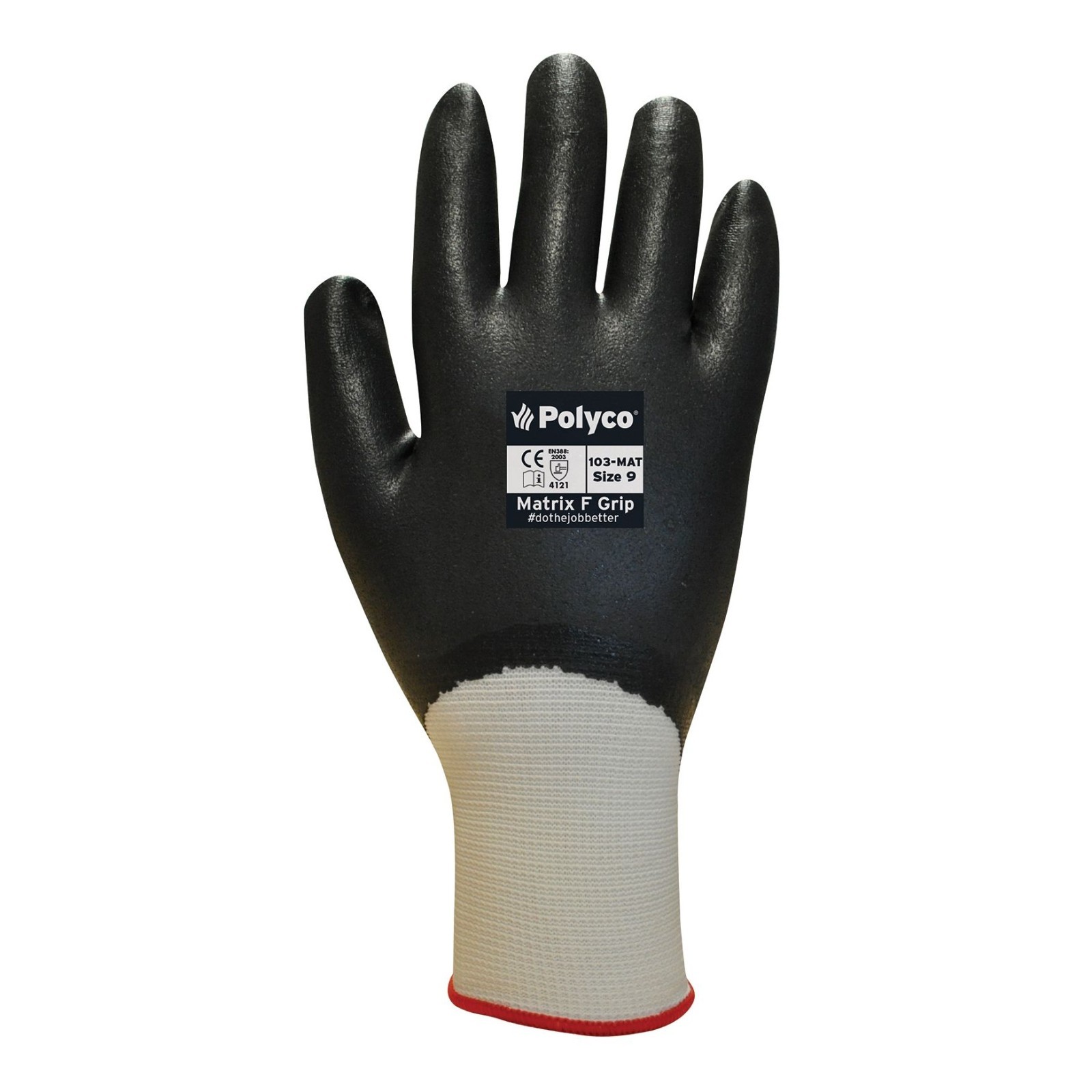 Nitrile Coated Nylon Safety Work Gloves Builders Gardening Grip - Size 7 - 11