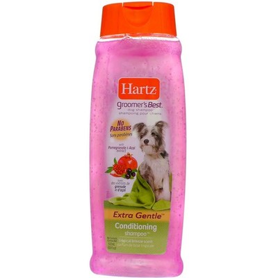 4 Pack Hartz Groomer's Best Conditioning Dog Shampoo, Tropical Breeze, 18 fl oz
