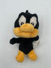 Six Flags Looney Tunes Baby Daffy Duck 7" Plush Warner Brothers Black Orange