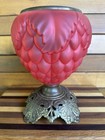 Pittsburgh Red Satin GWTW Going With The Wind Oil, Kerosene Lamp Base — photo 3