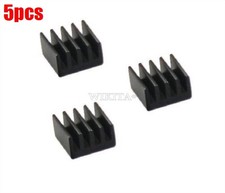 5Pcs 8.8X8.8X5MM Black Anodized Aluminium Heatsink Cooler Ic New ku