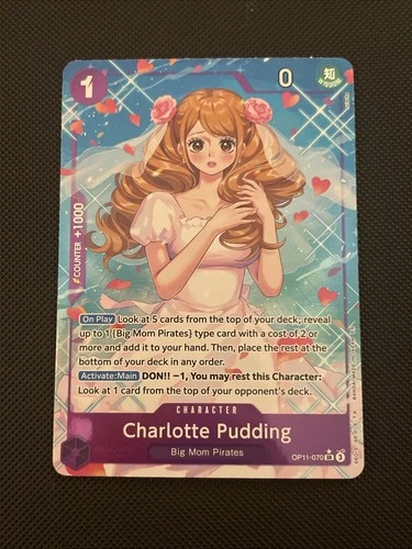 Charlotte Pudding OP11-070 Alt Art SR Foil A Fist of Divine Speed English