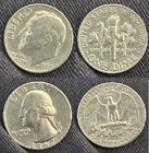 1967 Roosevelt Dime and 1967 Washington Quarter