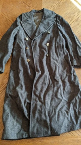 WW2 100% Wool Trench Coat Jacket Overcoat Military Vintage Collectable WWII USA