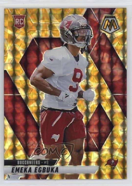 2025 Panini Mosaic Rookies Reactive Yellow Mosaic Prizm Emeka Egbuka #376 0e50