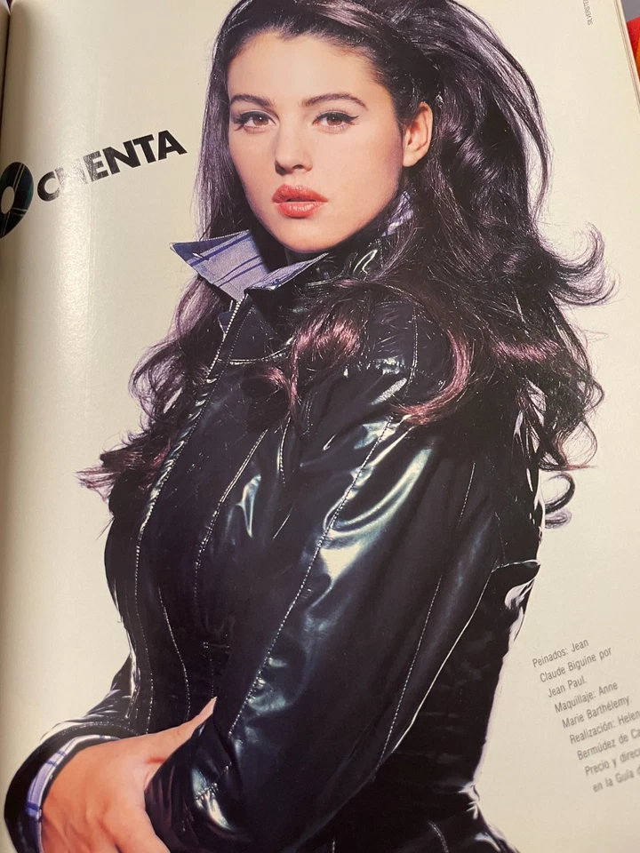 ELLE Magazine Spain January 1991 MICHAELA BERCU Monica Bellucci OLIVIERO TOSCANI - Image 2 of 2