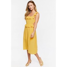dress  women midi yellow forever 21