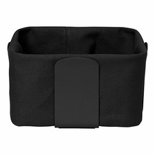 Blomus Brotkorb Desa S, Stofftasche im Gestell, Korb, Stahl, Baumwolle, Black