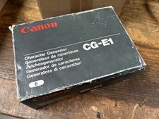 Canon Character Generator CG-E1E For Camcorders. NEW OLD STOCK..